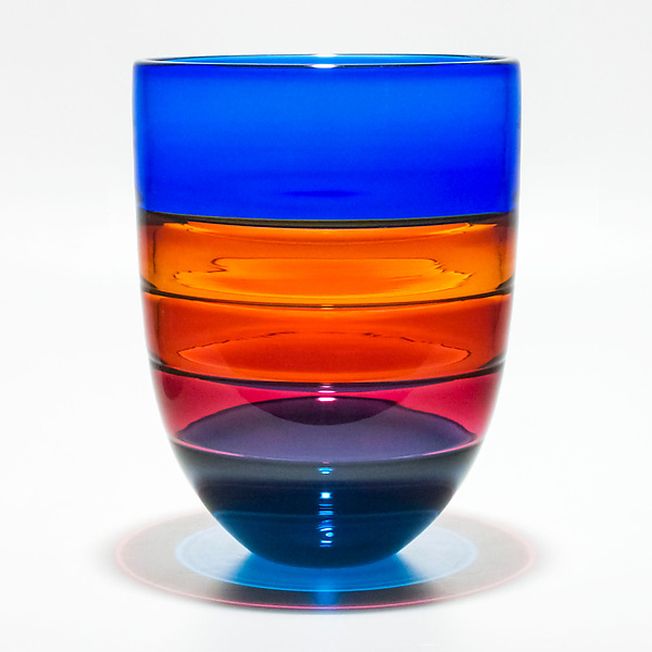 Color Block Vase In Boca By Michael Trimpol And Monique Lajeunesse Art Glass Vase Artful Home