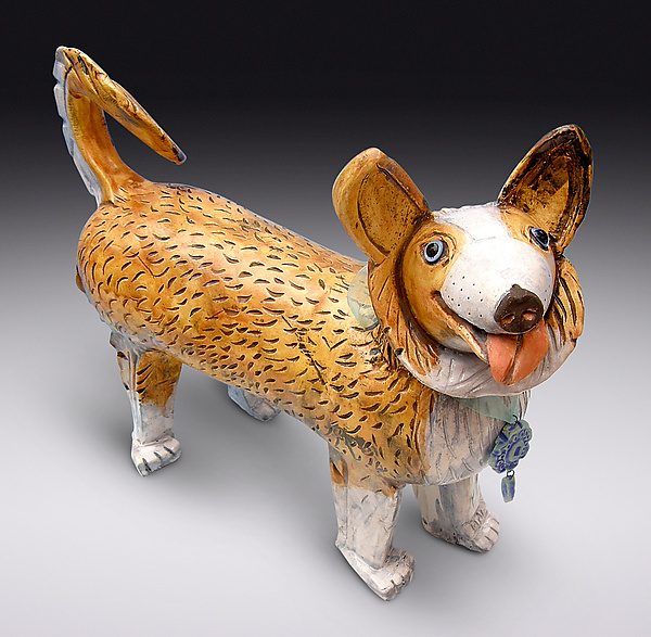 corgi ceramic figurine