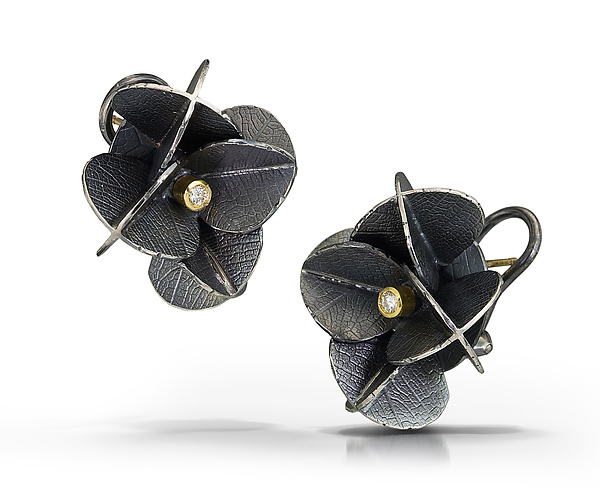 Christine Mackellar's Vein Line Pearl Blossom Earrings