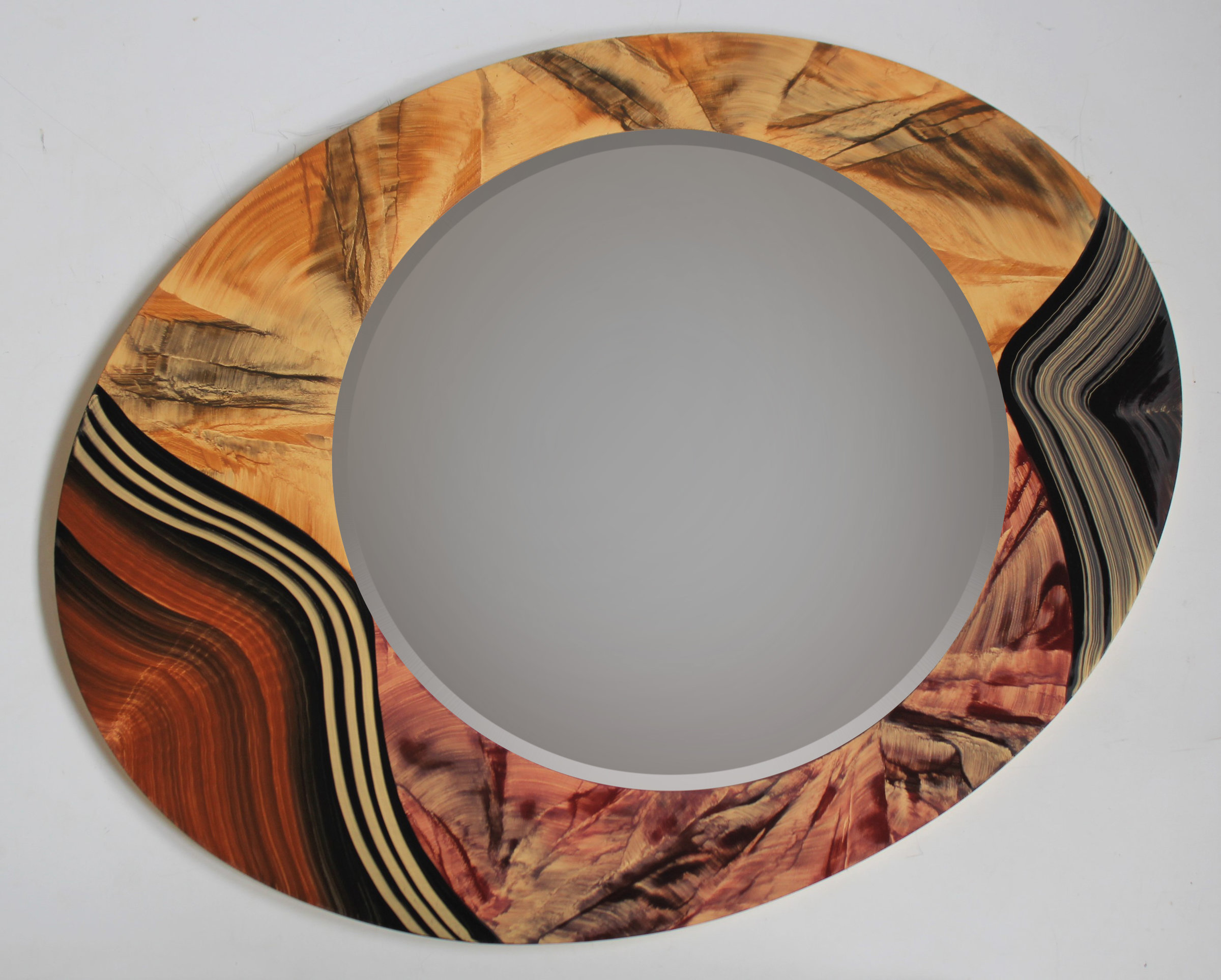 Vienna Asymmetrical Mirror by Grant-Noren (Wood Mirror) | Artful Home