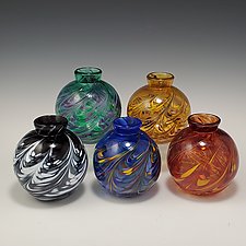 Helix Egg Perfume Bottle by Michael Trimpol and Monique LaJeunesse (Art  Glass Perfume Bottle)