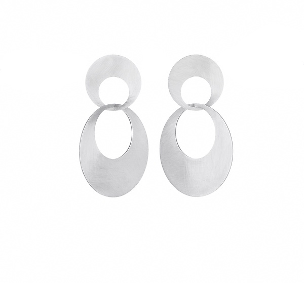 Large Interlocking Circle Earrings by Heather Guidero (Silver Earrings ...