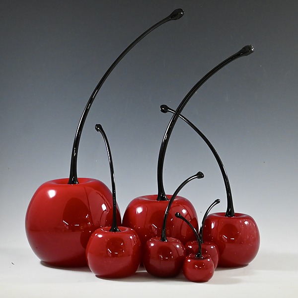 Red Cherries By Donald Carlson Art Glass Sculpture Artful Home 