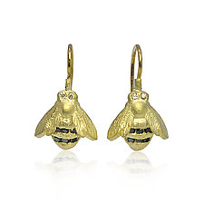 Gold Box Earrings by Petra Class (Gold Earrings)