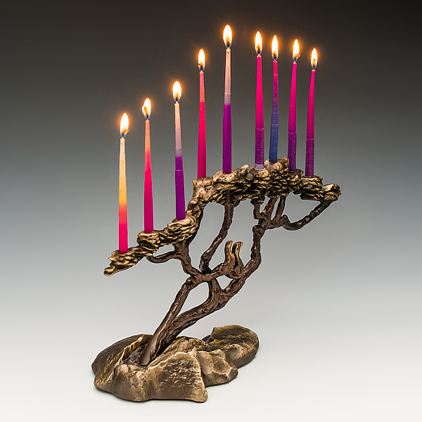 Tree of Life Menorah by Scott Nelles (Metal Menorah)