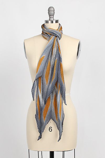 Hermes Plisse Pleated Silk Scarf