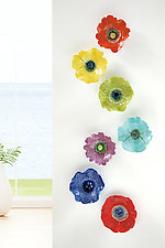 Glass Flower Garden of 10 Rainbow Colors – Glass Flowers by Scott Johnson