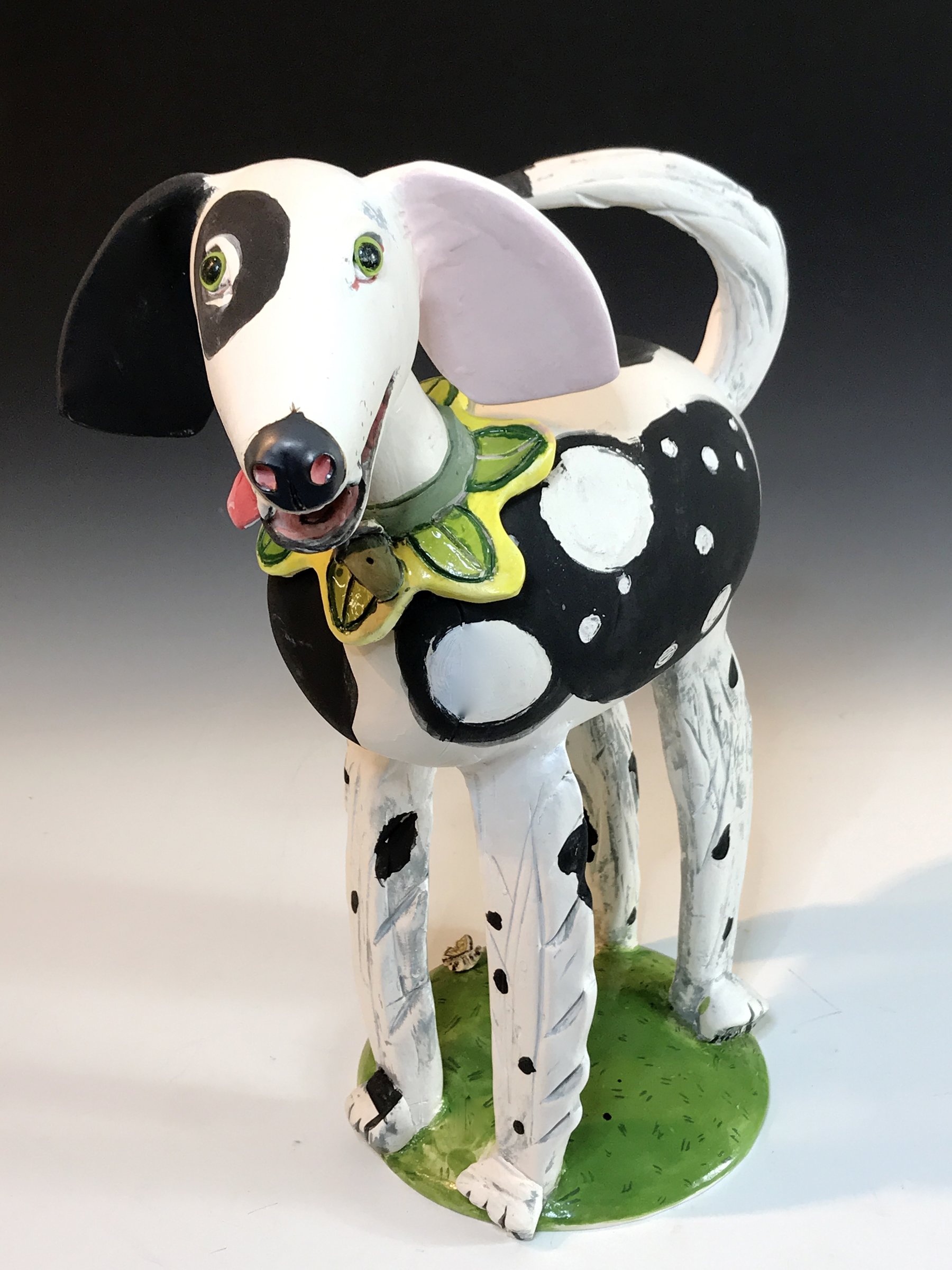 dog ceramic sculpture