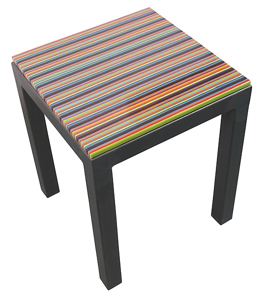 Multi Color Glass Side Table By Helen Rudy Art Glass Side Table Artful Home 0147