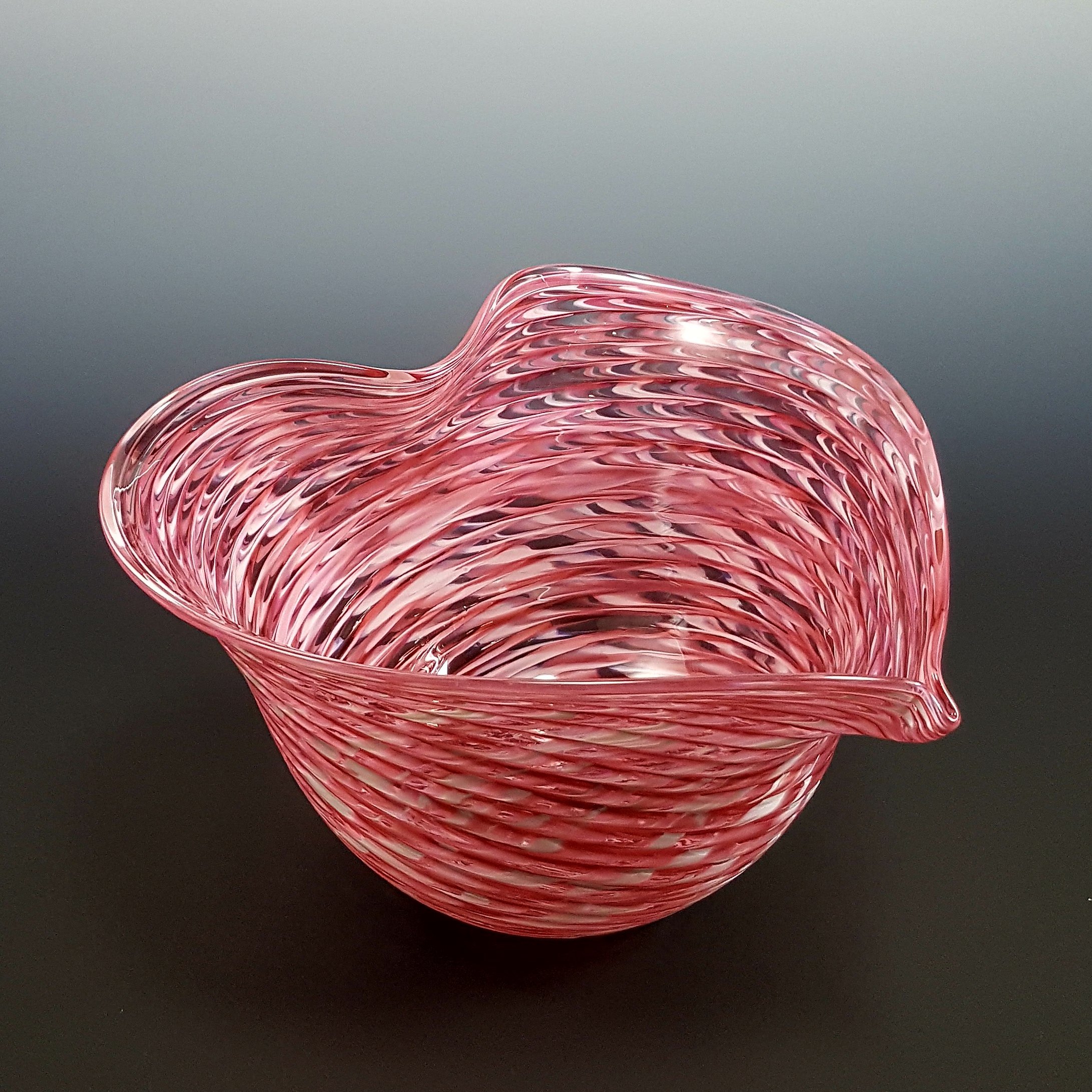 Optic Heart Bowl By Mark Rosenbaum Art Glass Bowl Artful Home