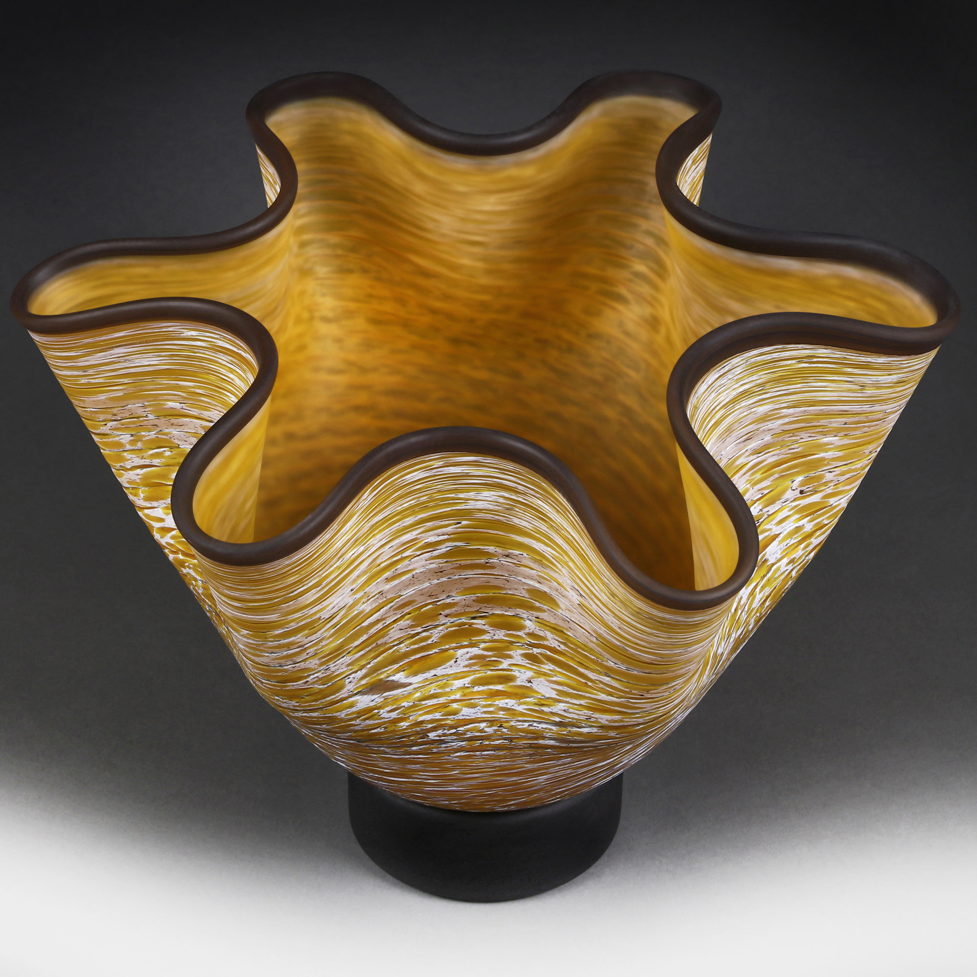 Honey Haze By Eric Bladholm Art Glass Vessel Artful Home