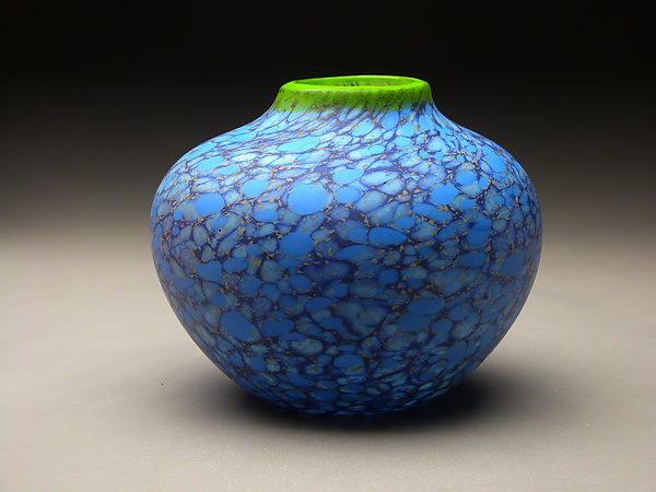 Blue Native Vessel by Thomas Spake (Art Glass Vessel) | Artful Home