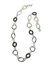 Gold Plated Mesh Necklace with Rhodium Ball by Erica Zap Design — Fire Arts  Vermont