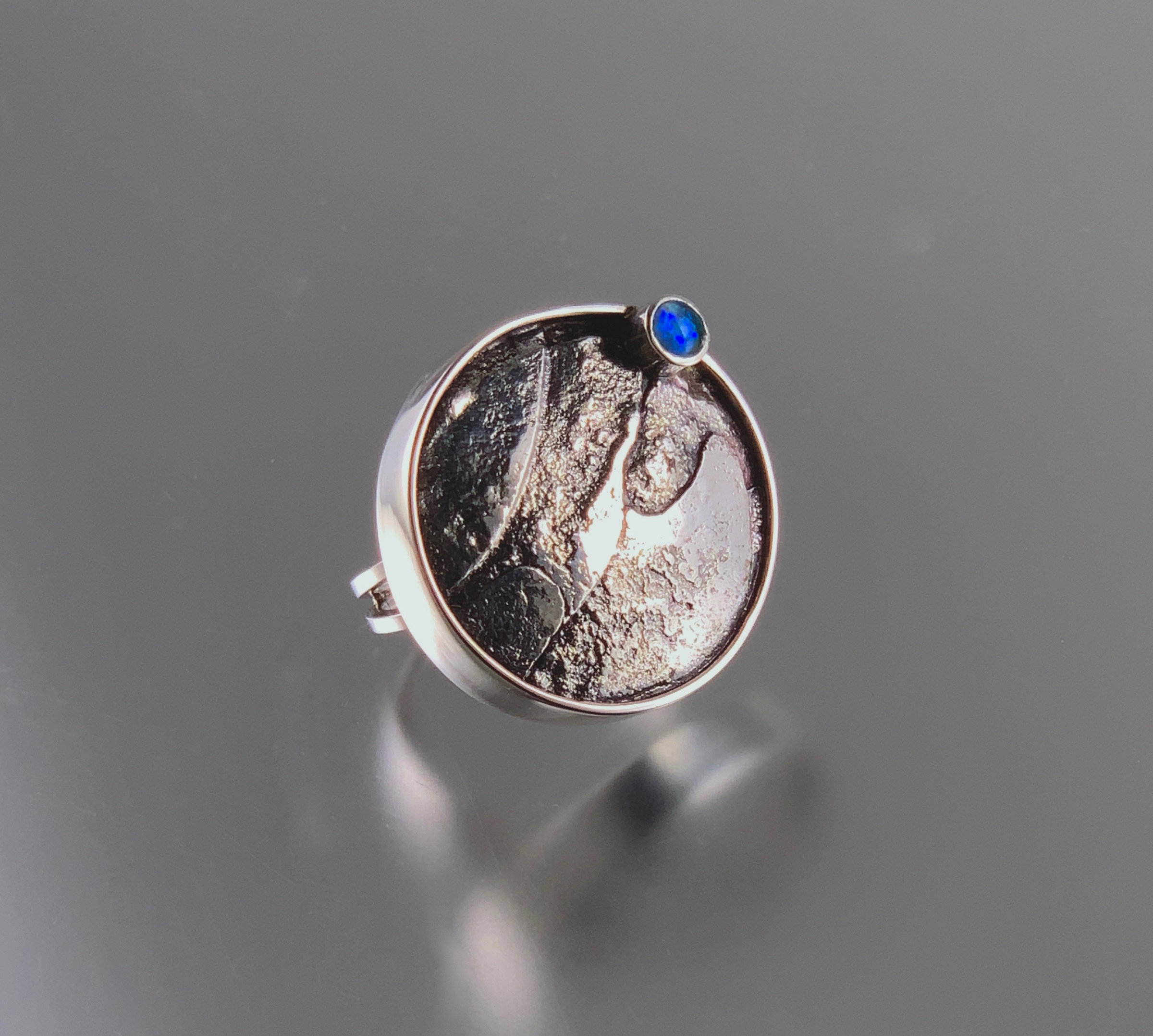 Opal Moonscape Ring by Jan Van Diver (Silver & Stone Ring - Size 6.25 ...