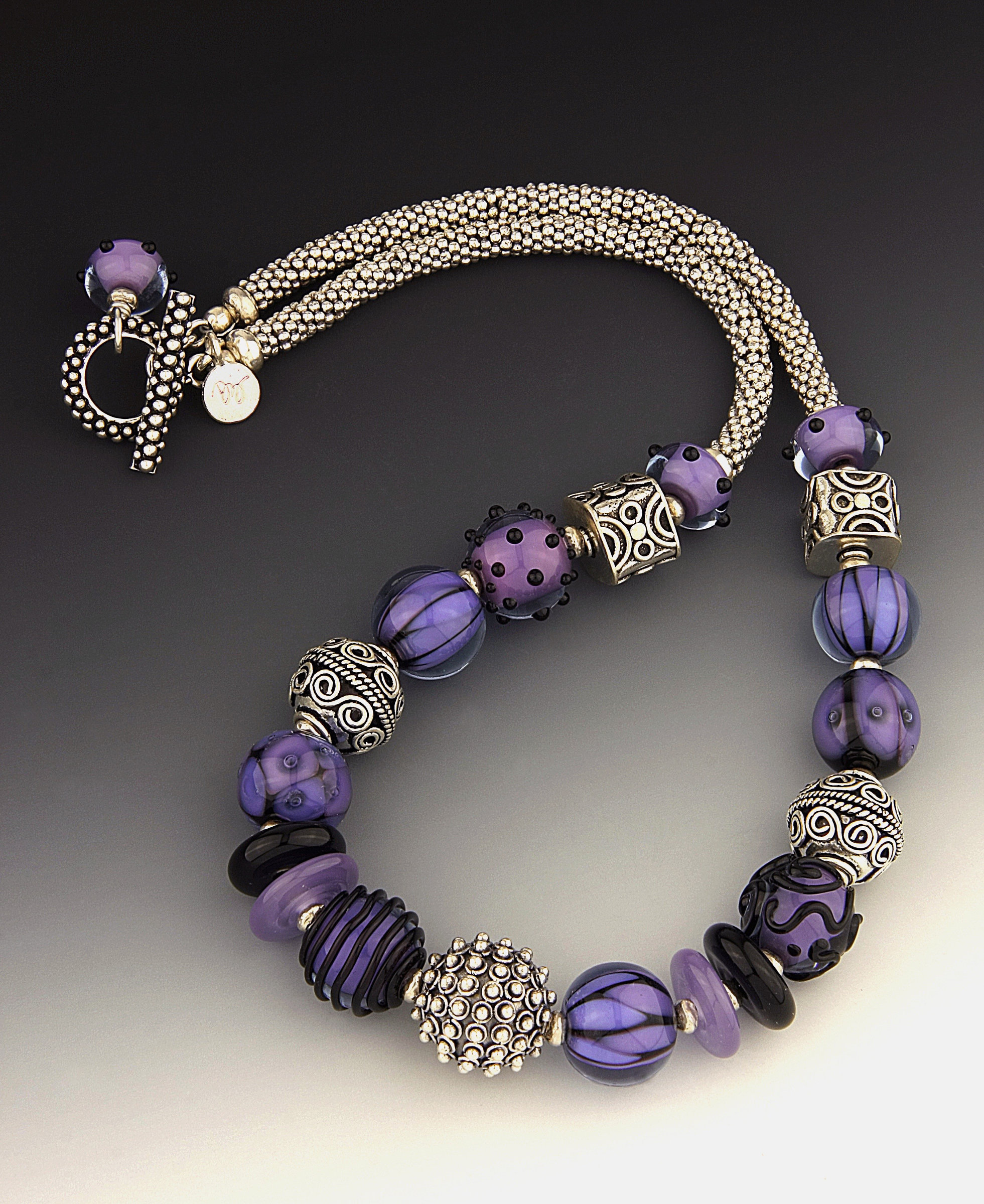 Purple Haze Necklace by Dianne Zack (Beaded Necklace) | Artful Home