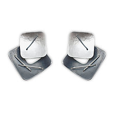 Black Druzy Earrings by Barry Perez (Gold, Silver & Stone Earrings)