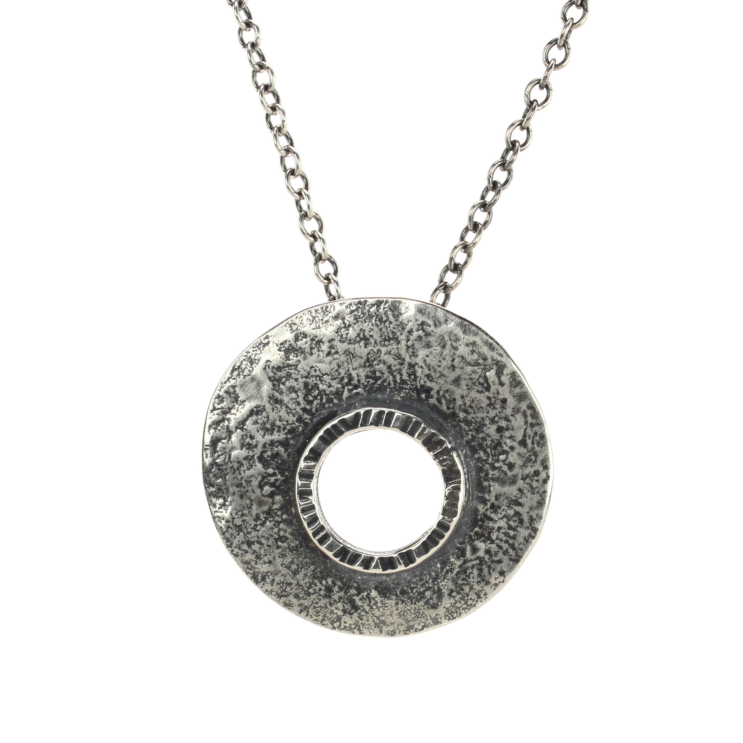 Round Portal Necklace by Susie Aoki (Silver Necklace) | Artful Home