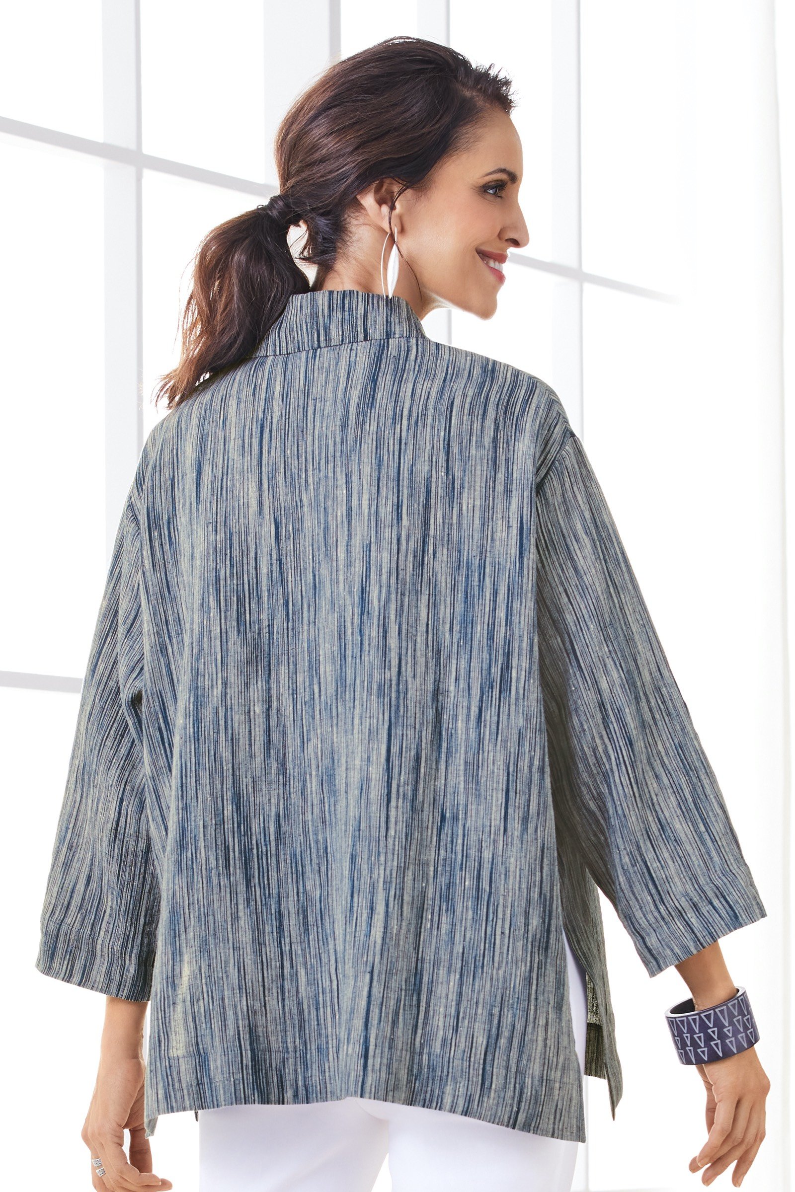 Alexandra Shirt by Go Lightly (Linen Top) | Artful Home