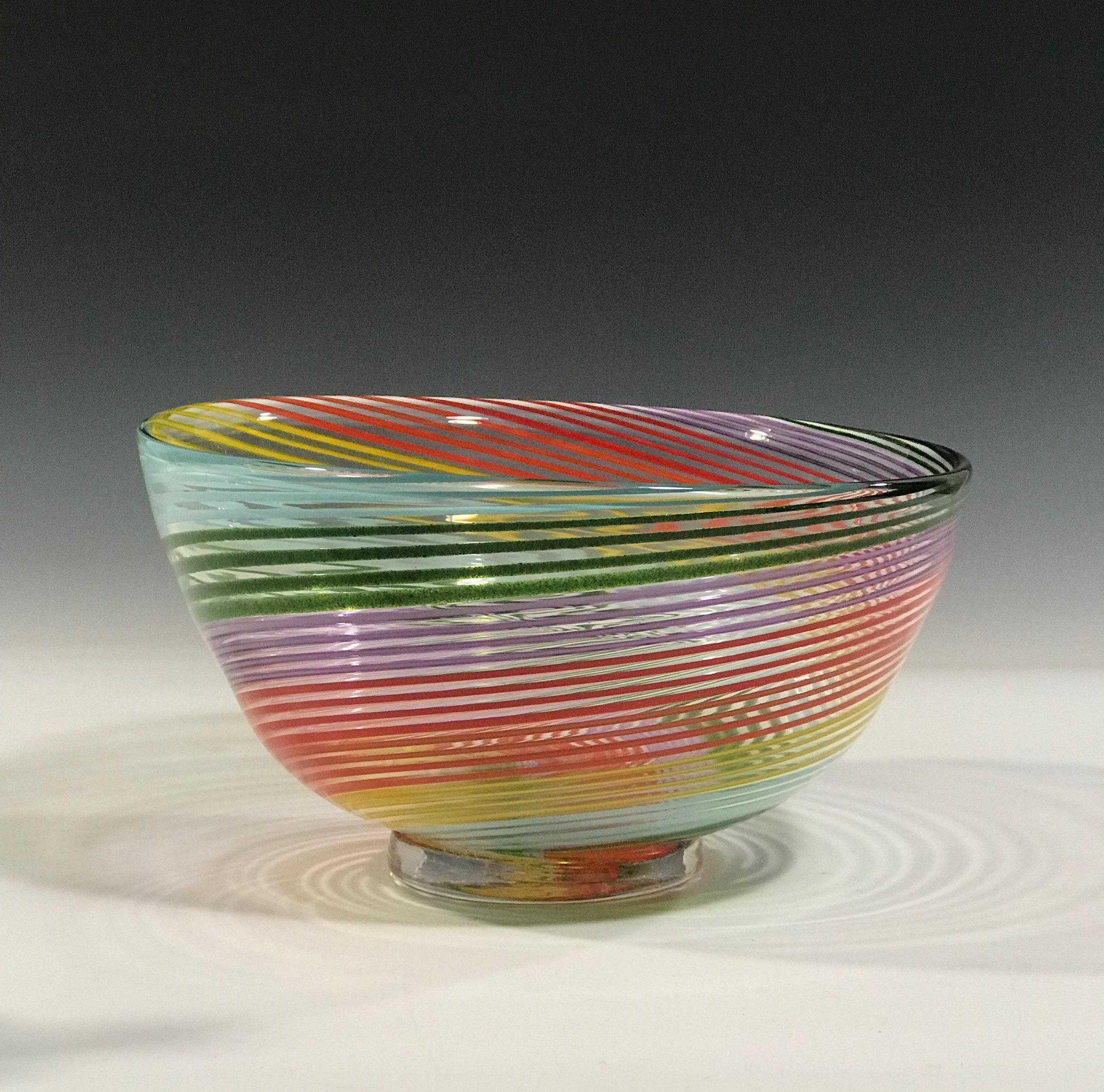 Rainbow Bowl By John Gibbons Art Glass Bowl Artful Home