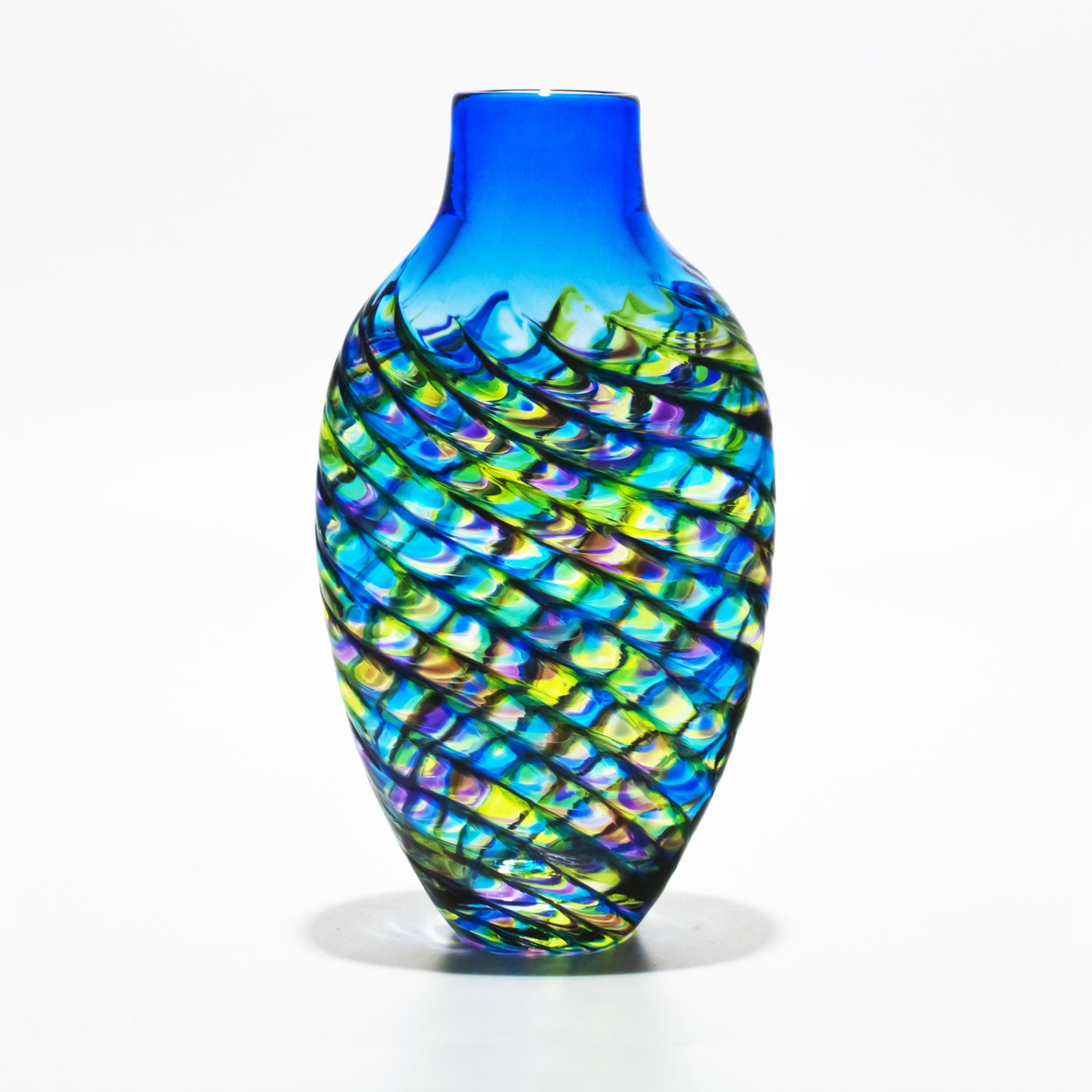 Optic Rib Flat Tall By Michael Trimpol And Monique Lajeunesse Art Glass Vessel Artful Home