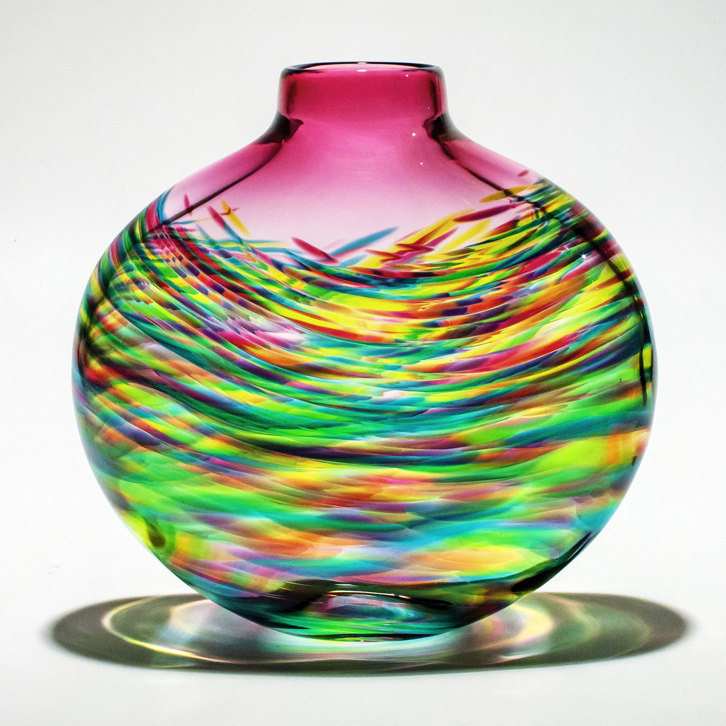 Vortex Flat By Michael Trimpol And Monique Lajeunesse Art Glass Vase Artful Home