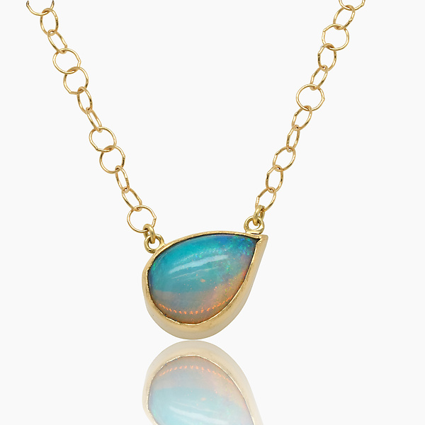 Oval Opal Necklace