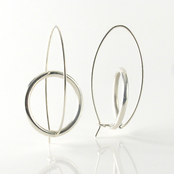 Loop de Loop Earrings by Theresa Carson (Silver Earrings) | Artful Home