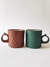 Stripe and Dot Mugs by Lulu Ceramics (Ceramic Mug)