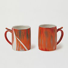 Sgraffito Mugs by Larry Halvorsen (Ceramic Mug)