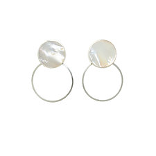 Freshwater Pearl Earrings by Petra Class (Gold & Stone Earrings)