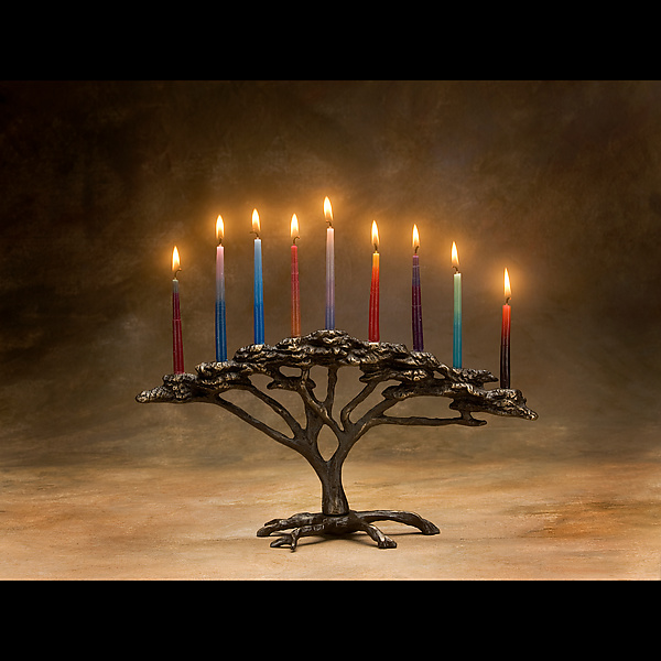 Tree of Life Menorah by Scott Nelles (Metal Menorah)