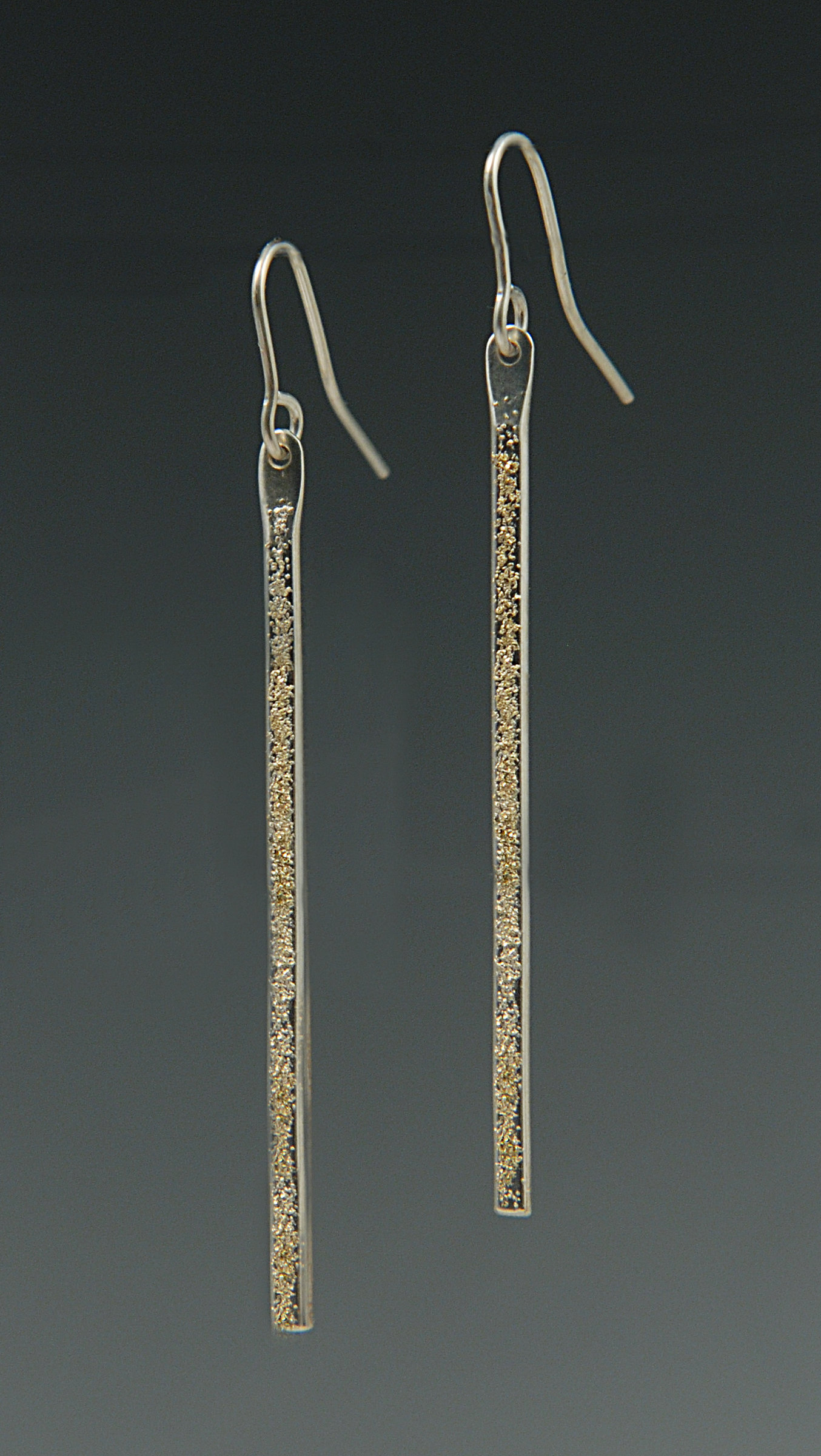Gold Dust Stick Earrings I by Dean Turner (Gold & Silver Earrings ...