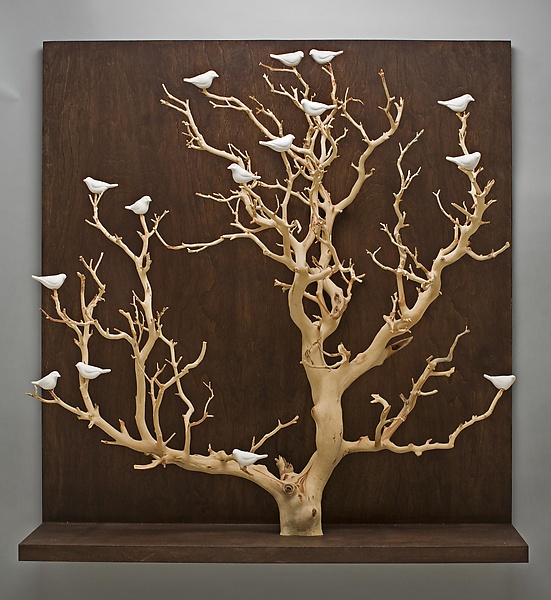 Birds In Trees Large By Chris Stiles Ceramic Wood Wall Art Artful Home
