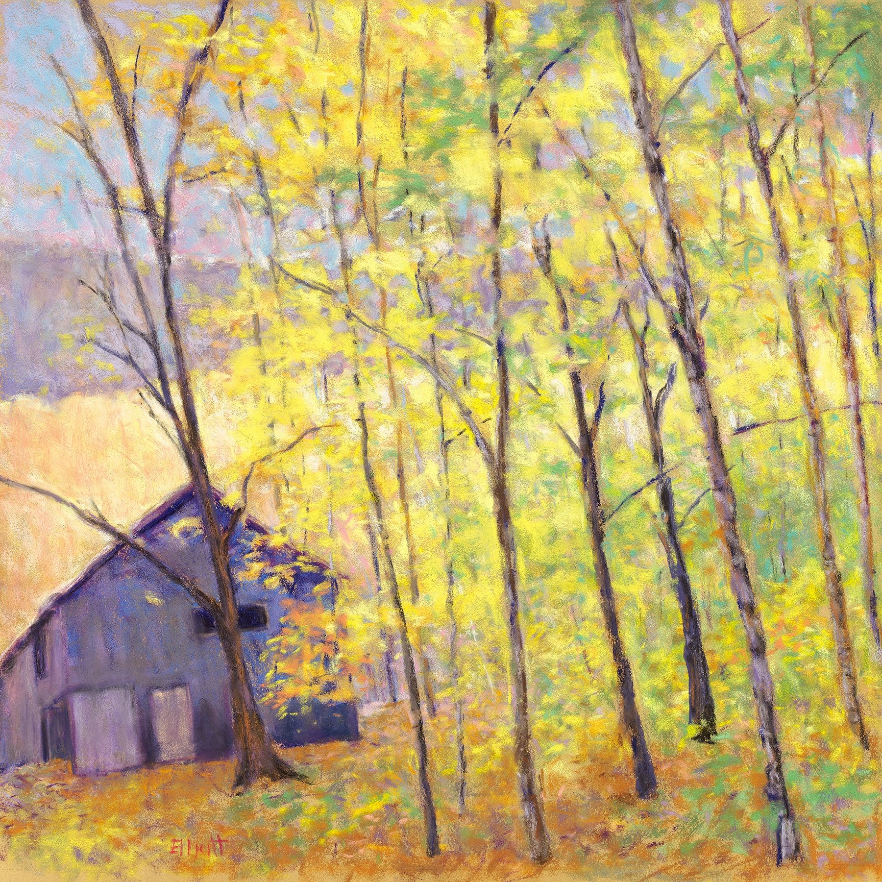 Barn At The Edge Of The Woods By Ken Elliott Giclee Print