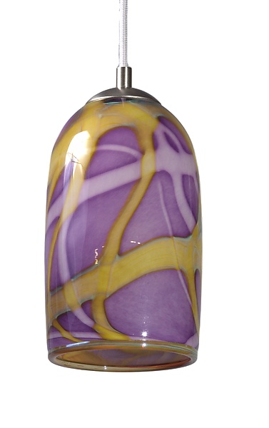 Milky Way Pendant Light In Purple By Rebecca Zhukov Art Glass