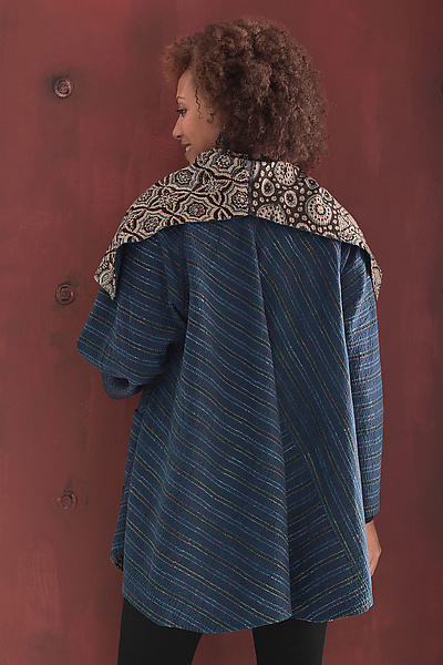 Ajrakh Circular Jacket by Mieko Mintz (Woven Jacket) | Artful Home