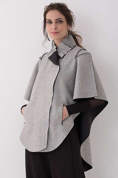 Double Breasted Cape by Vilma Mare (Wool Cape) | Artful Home