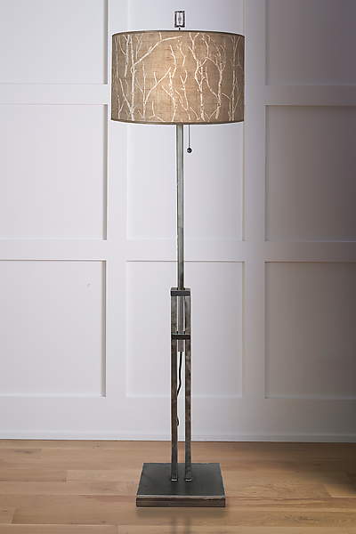 large metal floor lamp