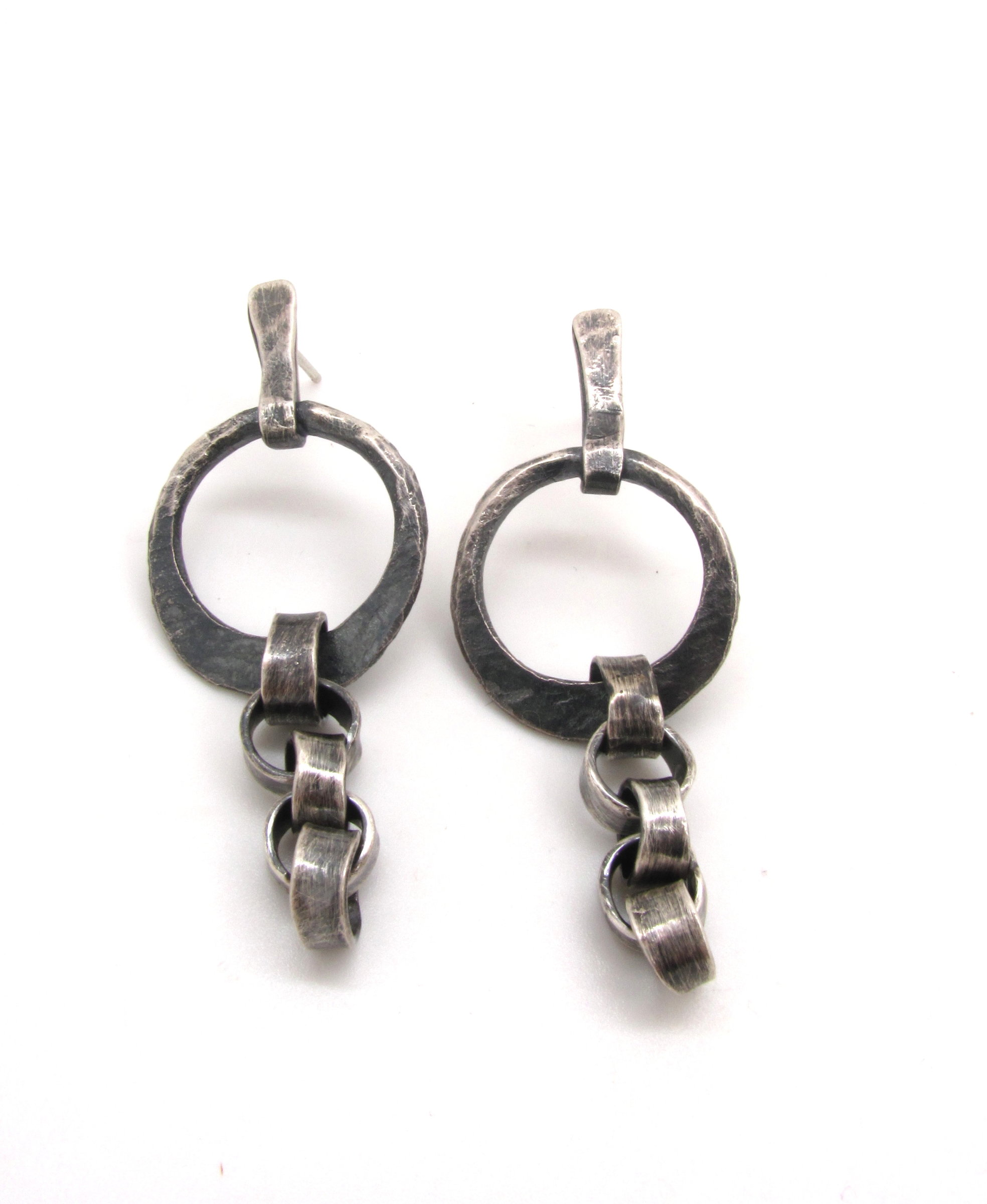 Irregular Chain Link Earrings by Lauren Passenti (Silver Earrings ...