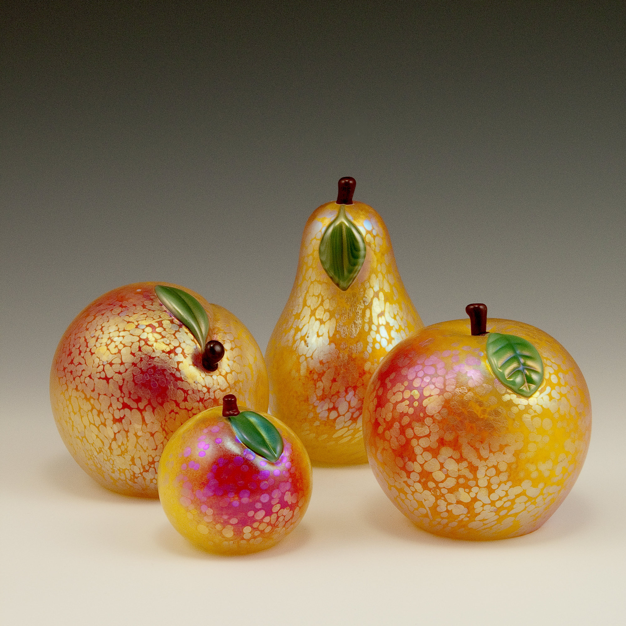 Gold Iridescent Fruit by Orient & Flume Art Glass (Art Glass