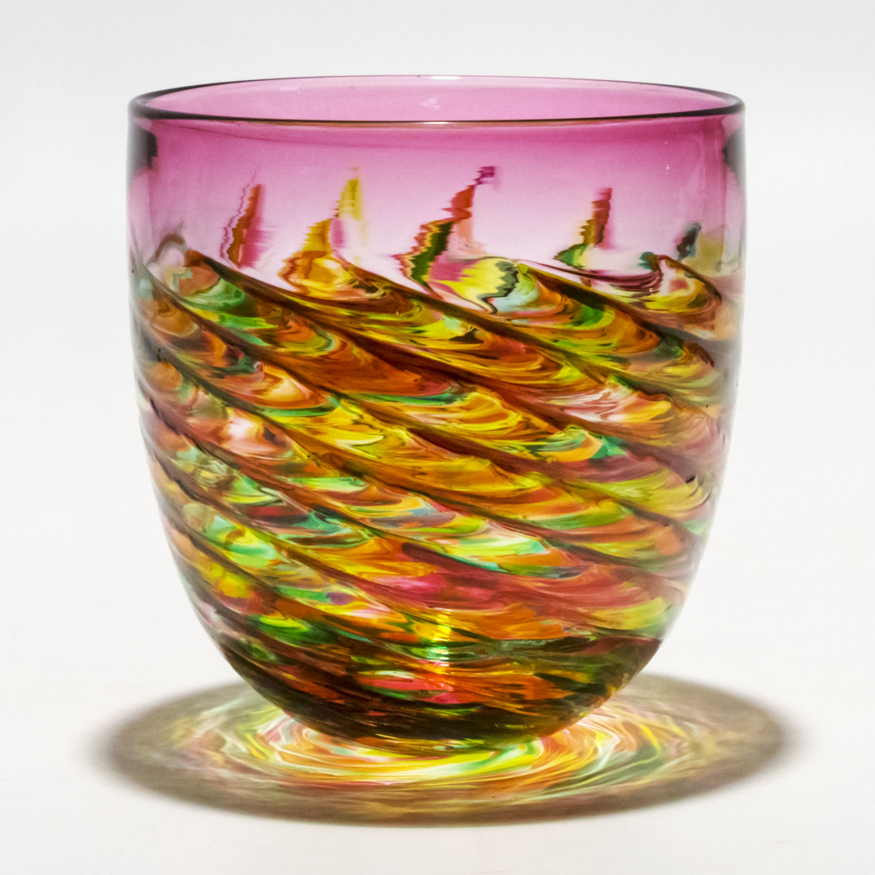 Optic Rib Pail By Michael Trimpol And Monique Lajeunesse Art Glass Vase Artful Home