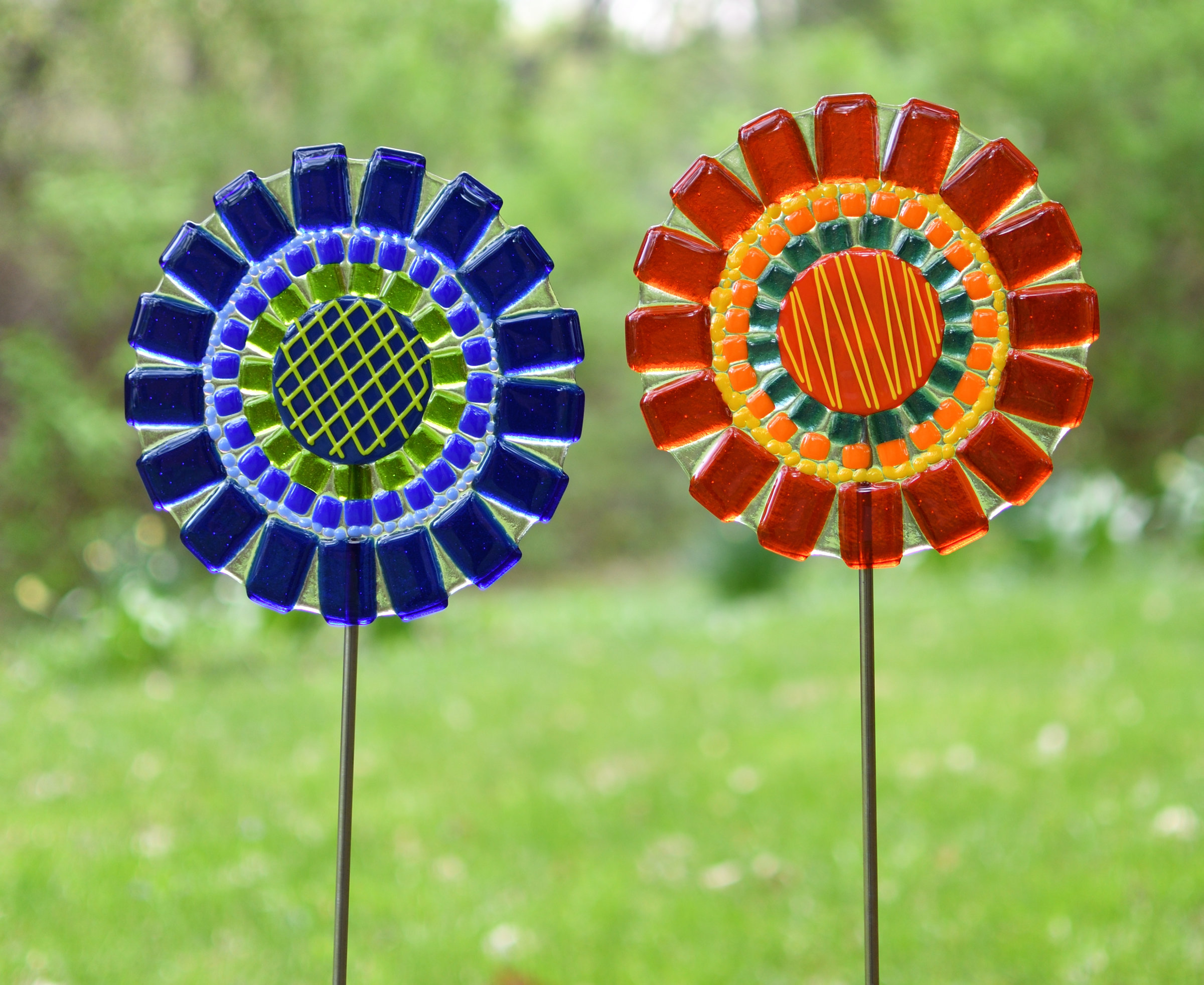 Candy Flower Garden Stake by Terry Gomien (Art Glass ...