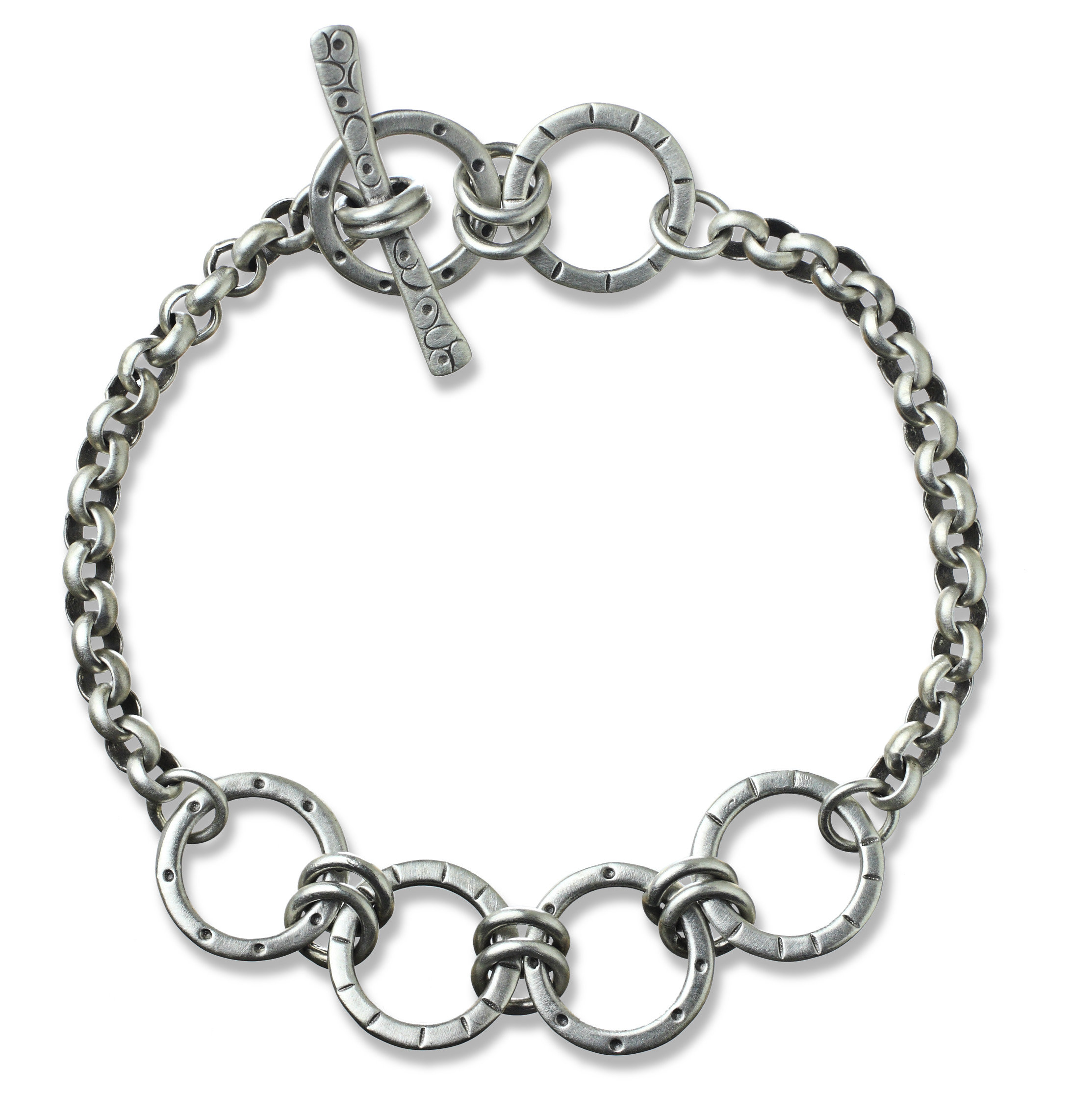 Four Circle Layer Bracelet by Jodi Brownstein (Silver Bracelet ...