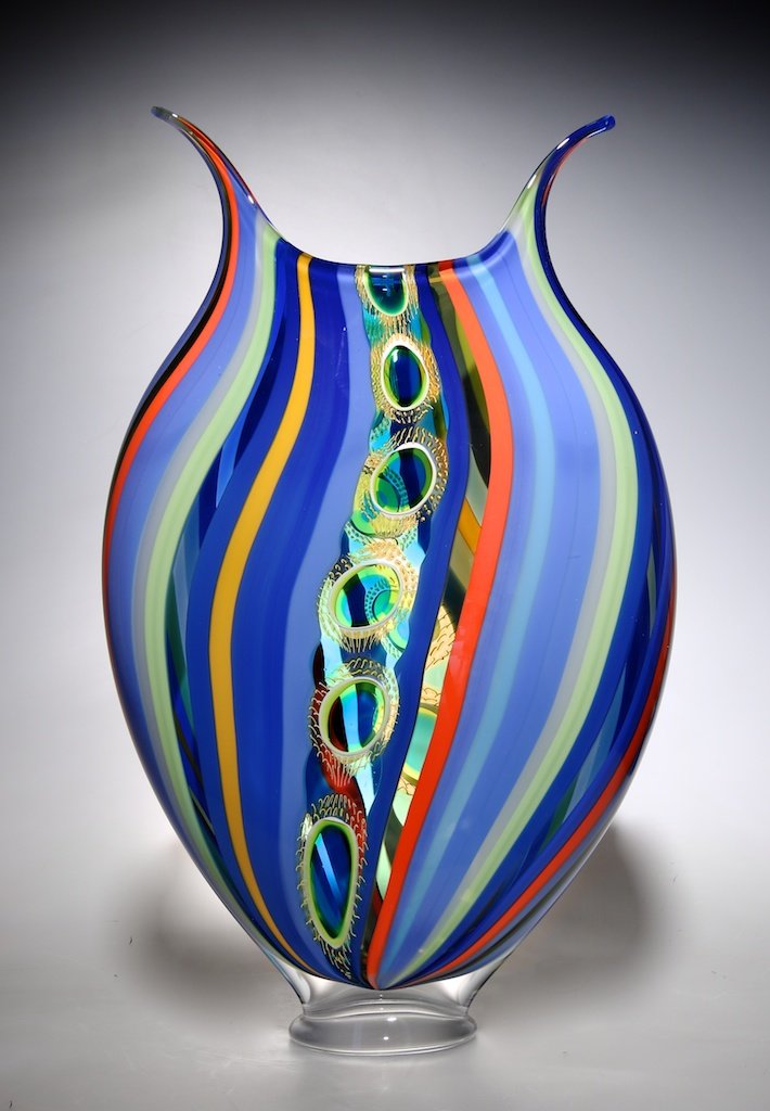 Passiflora Foglio By David Patchen Art Glass Vessel