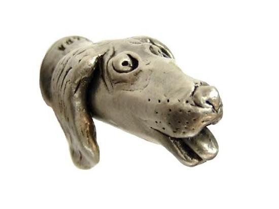 Clara - Small Dog Head Knob by Rosalie Sherman (Metal Knob) | Artful Home