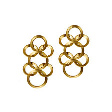 Gold Box Earrings by Petra Class (Gold Earrings)