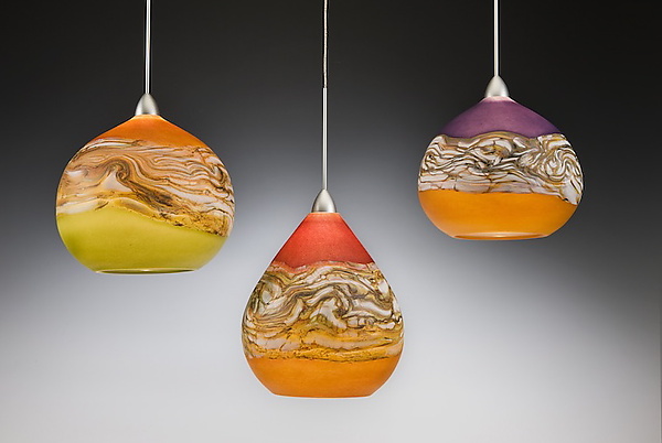 Strata Pendant Lights By Danielle Blade And Stephen Gartner Art Glass Pendant Lamp Artful Home