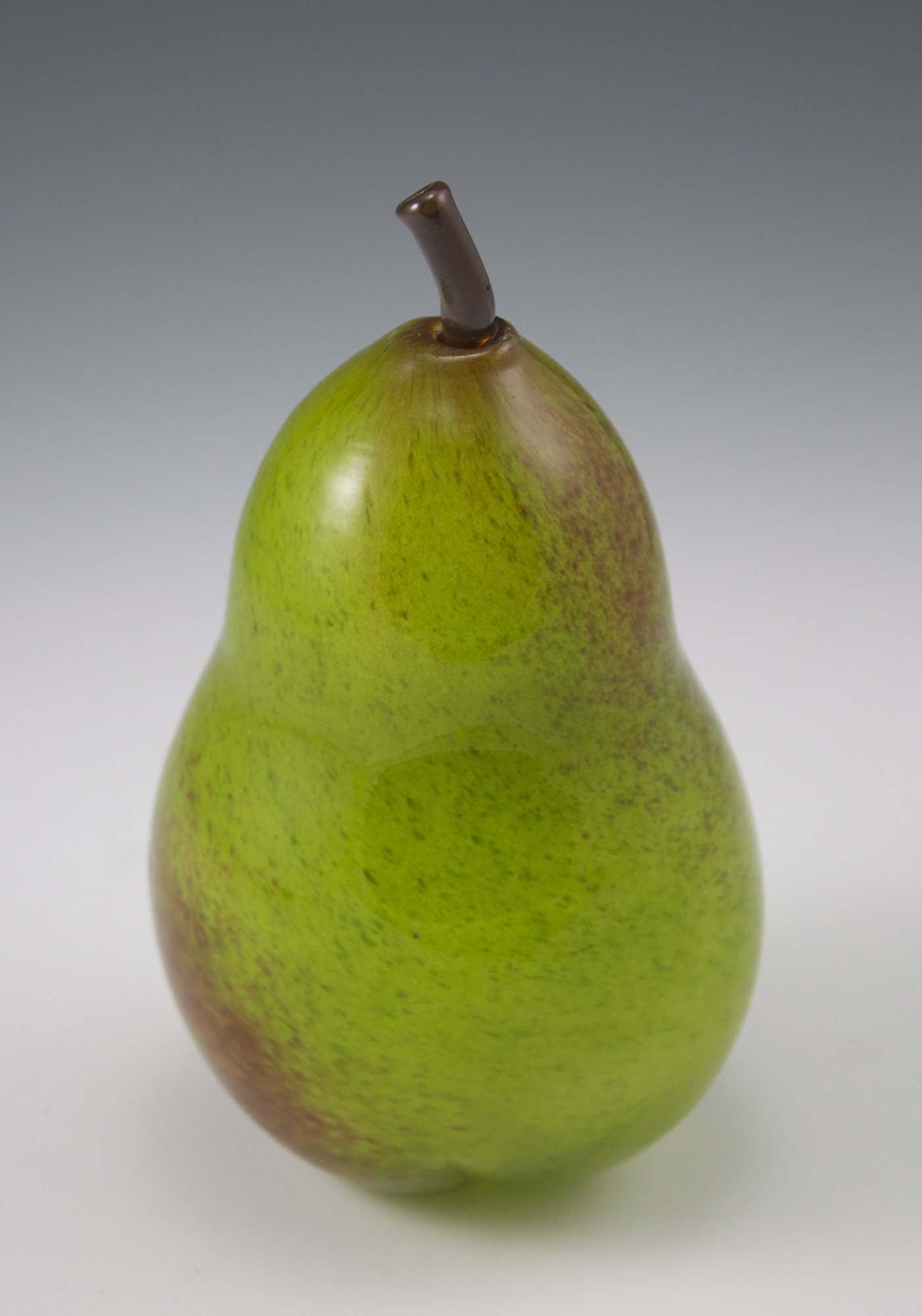 Green Pear Paperweight by Shawn Messenger (Art Glass Paperweight