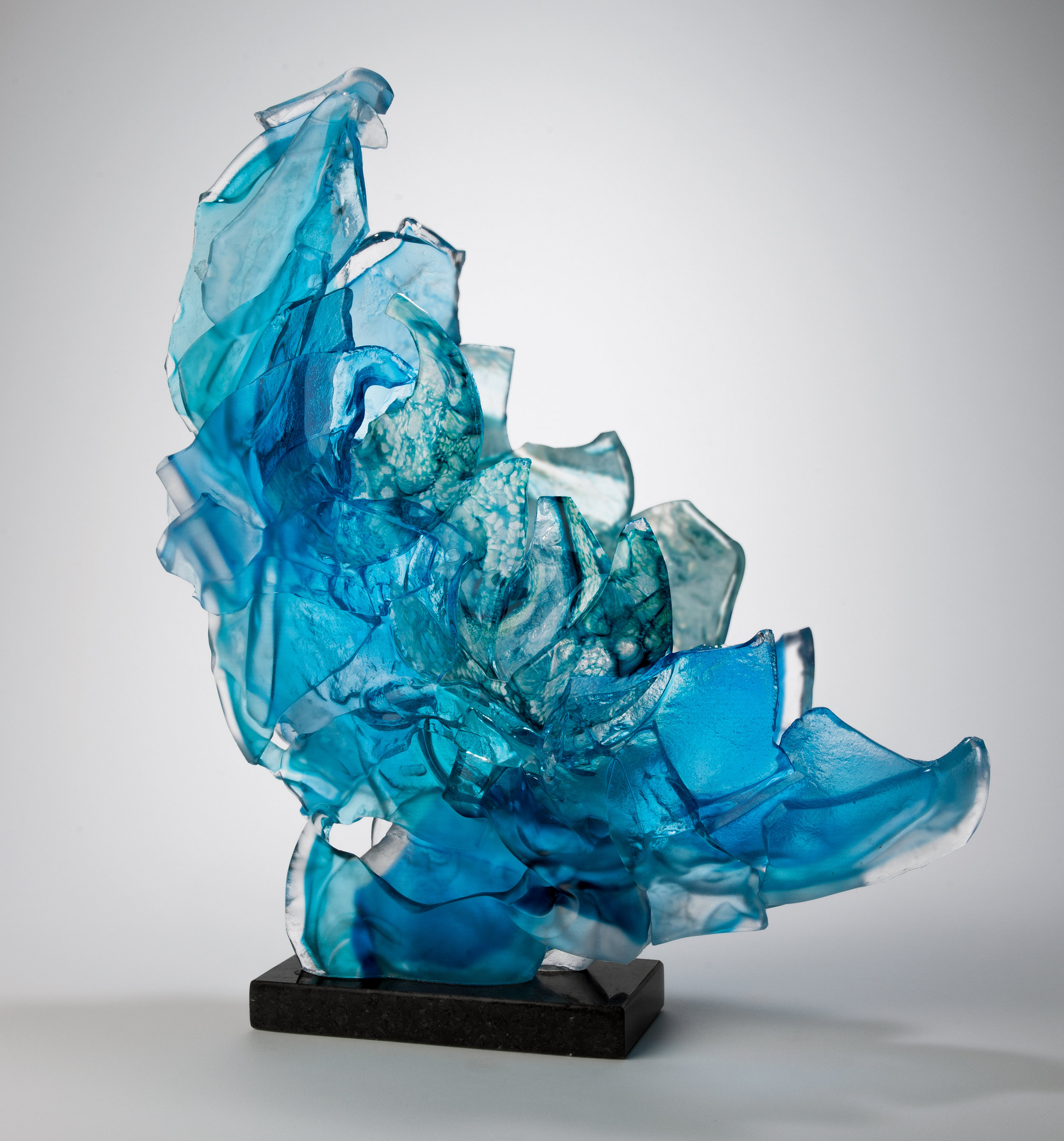 Blue Brimstone by Caleb Nichols (Art Glass Sculpture) | Artful Home