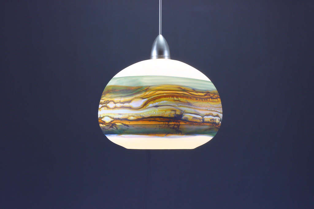 strata art glass pendant light